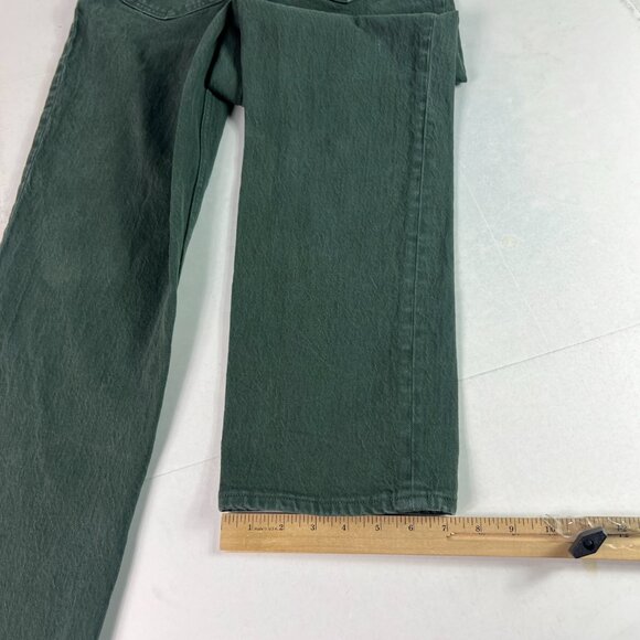 Abercrombie Fitch Jeans Womens 29x30* 90s Straight High Rise Green Denim Tag 28R - Picture 10 of 16